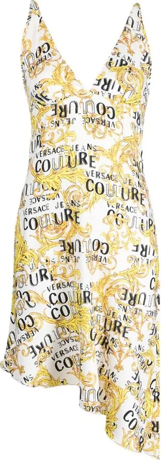Logo-Print Asymmetric Dress