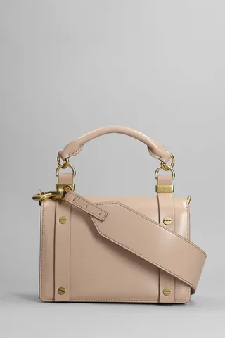 Ora Hand Bag In Beige Leather