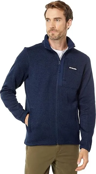 Columbia Sweater Weather Full Zip (Collegiate Navy Heather) Men's Clothing