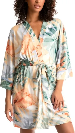 Linea Donatella Women's Cayman Printed Wrap Robe