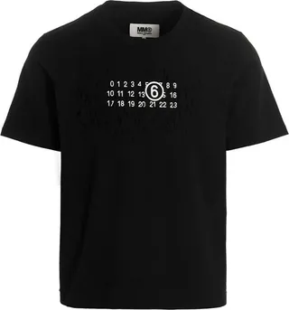 MM6 Maison Margiela Logo Printed Crewneck T-Shirt