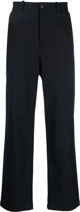 Straight-Leg Pinstripe Trousers