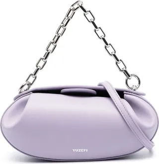 Baton leather shoulder bag