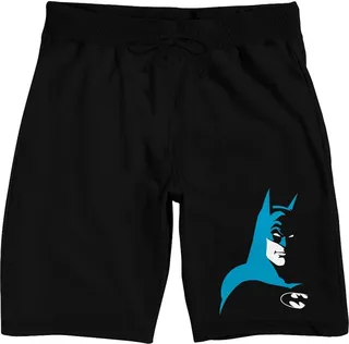 Batman Cartoon Profile Men’s Black Sleep Pajama Shorts-XXL