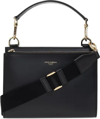 Dolce & Gabbana Logo Lettering Double-Zipped Clutch Bag