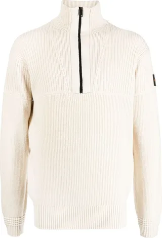Half-Zipper Knitted Pullover