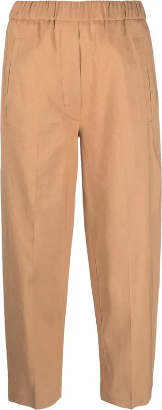 High-Waisted Cropped Trousers