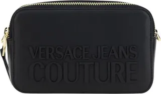 Versace Jeans Couture Logo Embossed Zipped Crossbody Bag