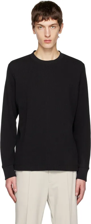 Theory Black Mattis Long Sleeve T-Shirt