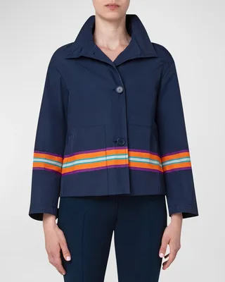Striped Heavy Taffeta Jacket