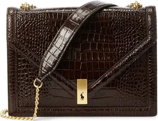Crocodile-Effect Leather Bag