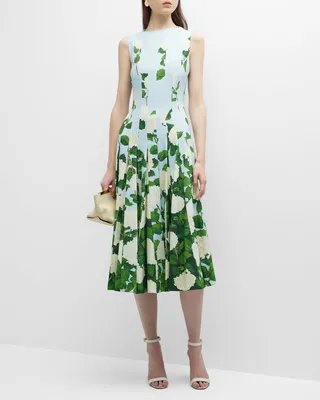 Hydrangea Printed Cady Dress