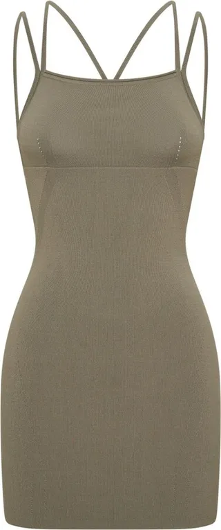 Strappy Fine-Knit Minidress