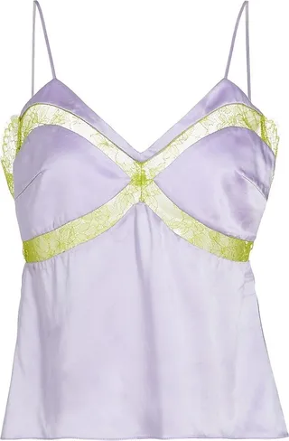 Silk Lace-Paneled Camisole