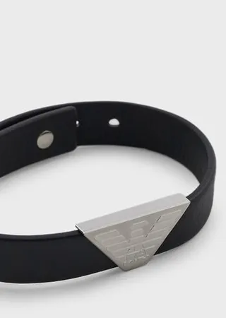 Black Leather ID Bracelet