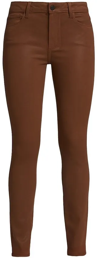 Hoxton Stretch Coated Skinny Ankle Jeans