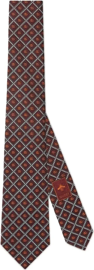 Double G jacquard tie