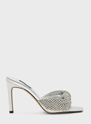 Embellished Mid Heel Sandals