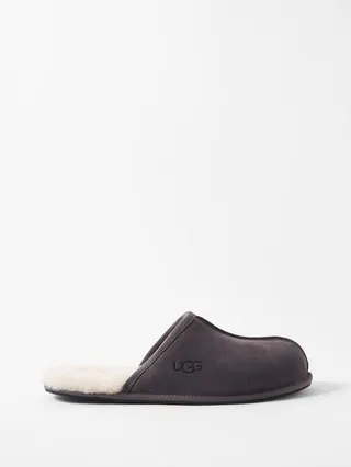 Scuff Backless Shearling-lined Slippers