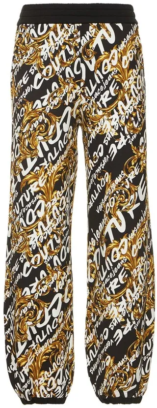 Printed cotton jersey sweatpants