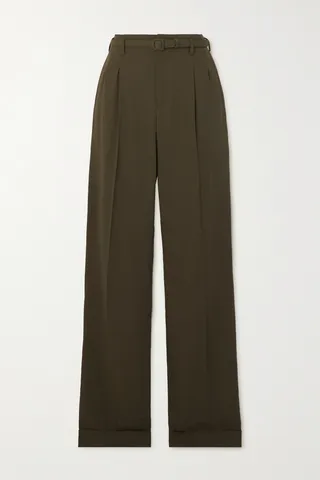 Ralph Lauren Collection - Pleated Wool Straight-leg Pants - Green