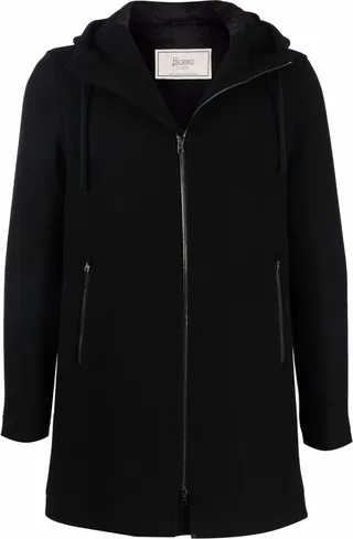 Zipped Down Hooded Coat