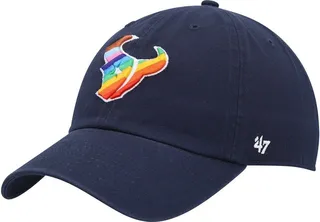Men's '47 Navy Houston Texans Pride Clean Up Adjustable Hat