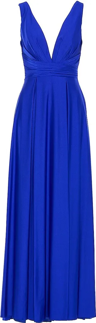 Ieena Satin V-Neck Gown