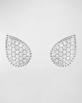 Serpent Boheme White Gold Diamond Pave Pear Earrings