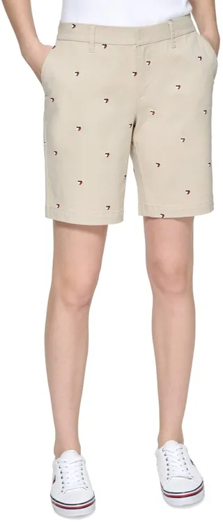 Tommy Hilfiger Women's Th Flex Heart Flag Chino Shorts