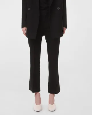 Cropped Flare Trouser Pants