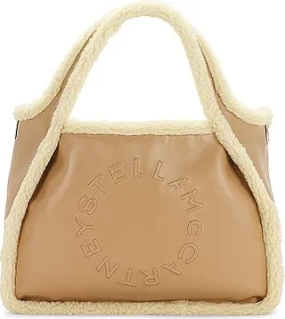 Stella McCartney Crossbody Logo Tote Bag in Tan
