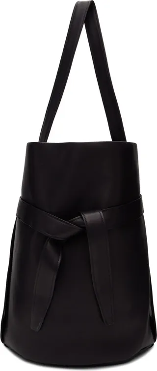 The Row Black Large Leo Bucket Bag