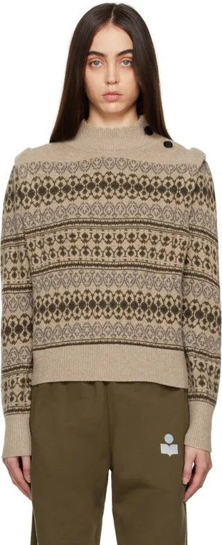 Isabel Marant Etoile Taupe Leonie Turtleneck