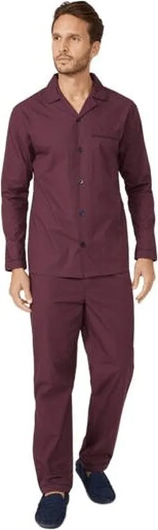 Debenhams Mens Poplin Woven Pajama Set - Red