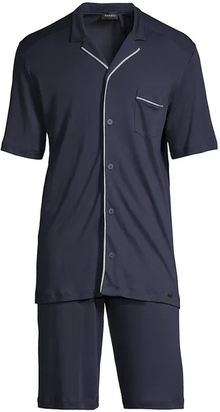 2-Piece Piped Trim Pajama Set