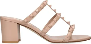 Valentino Garavani Leather Rockstud Mules 60