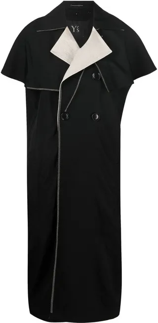 Storm-Flap Detail Sleeveless Coat