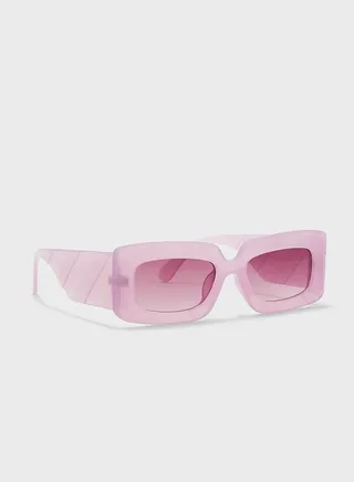 Sporty Rectangular Len Sunglasses
