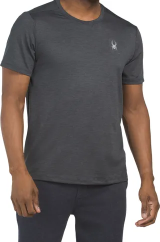 Perforated Heather Crew Neck Performance Tee