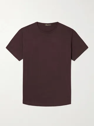 Silk and Cotton-Blend Jersey T-Shirt