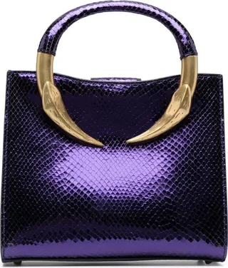 Tiger Tooth metallic tote bag