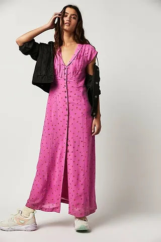 Rosemary Printed Midi Dress by Free People