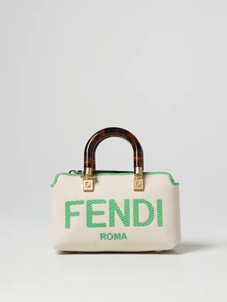 Mini By The Way Fendi bag in canvas with embroidered logo