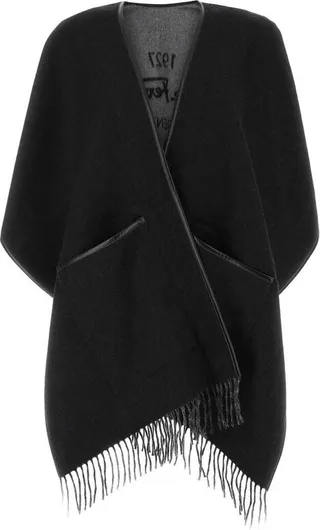 Salvatore Ferragamo 1927 Fringe Detailed Cape