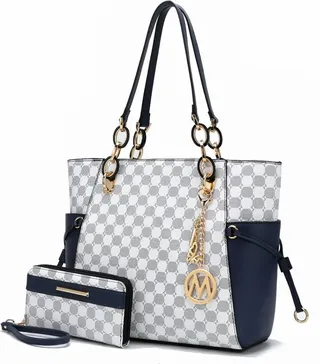 Xenia Circular Print Tote Bag with Wallet - 2 pieces