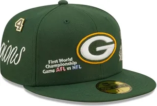 Men's New Era Green Green Bay Packers Historic Champs 59FIFTY Fitted Hat