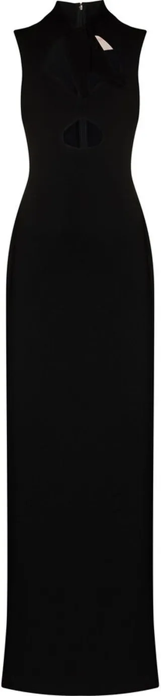 Kamaria bow-tie cut-out sleeveless gown
