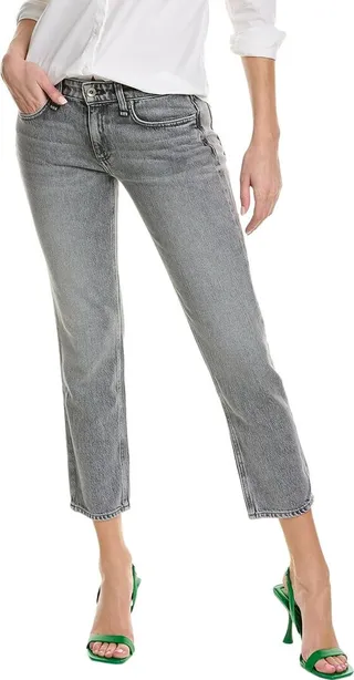 Rag & Bone Broken In Denim Dre Low-Rise Diamond Slim Boyfriend Jean