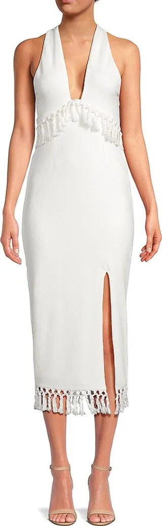 Astor Ribbed Halter Midaxi Dress